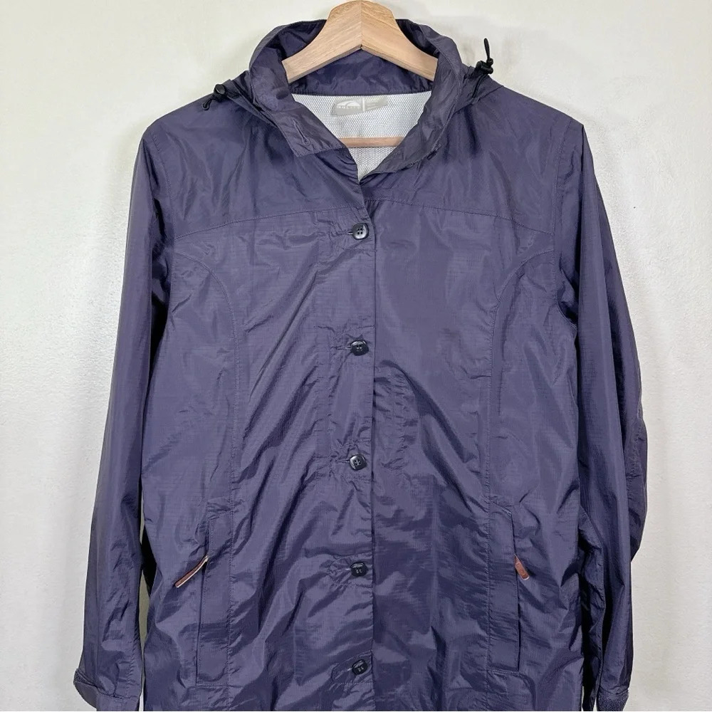 GoLite Womens Size Xsmall Purple Hooded Windbreaker Outdoor Belted Jacket - Picture 4 of 15